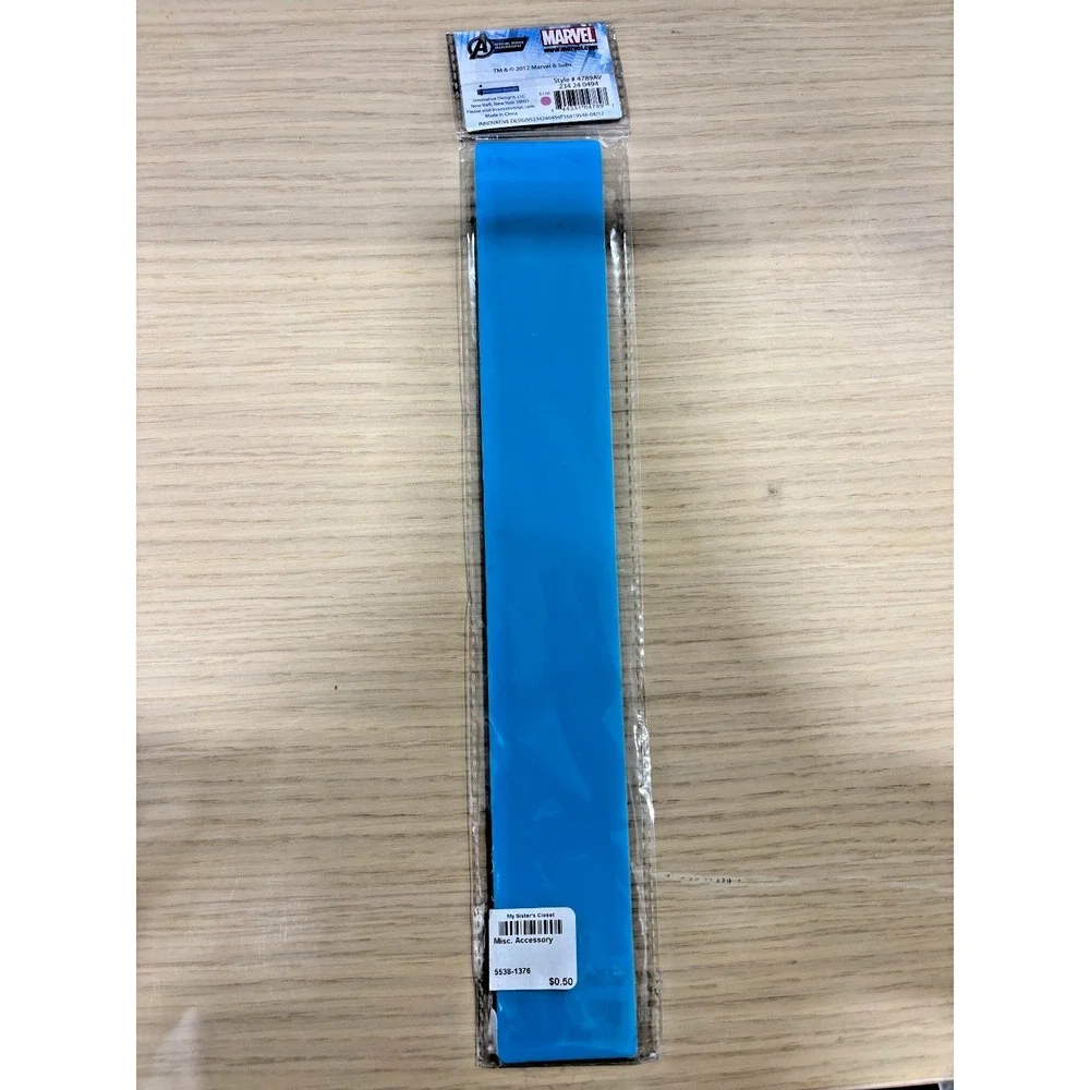 New HTF Marvel Avengers 12" Blue Plastic Ruler Cpt America Hulk Iron Man Thor - Picture 2 of 2